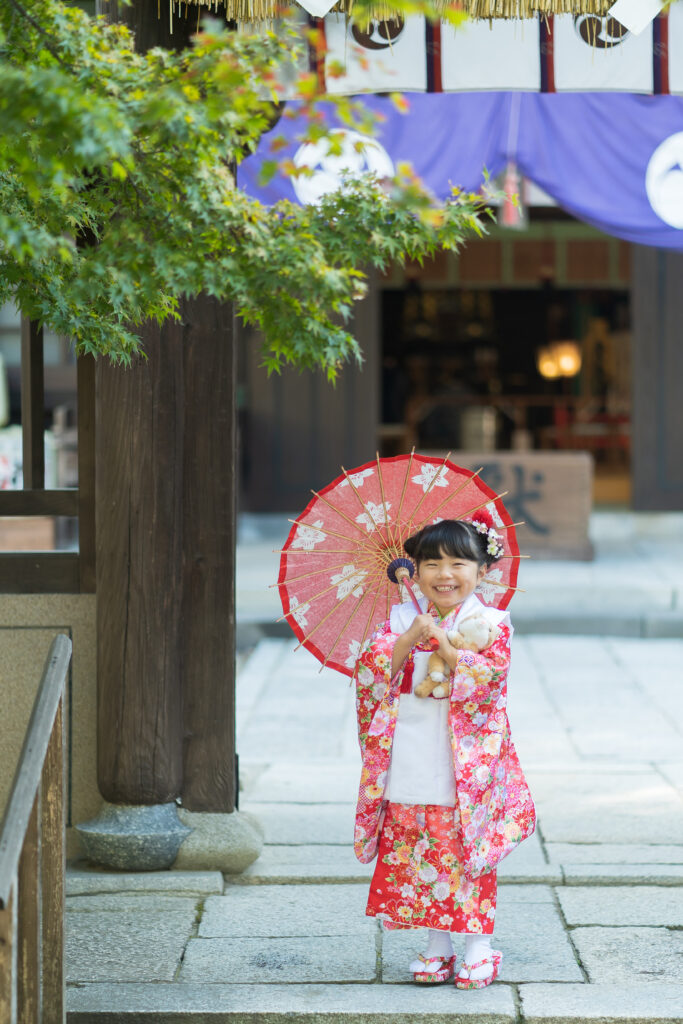 日吉神社で撮影した七五三の写真